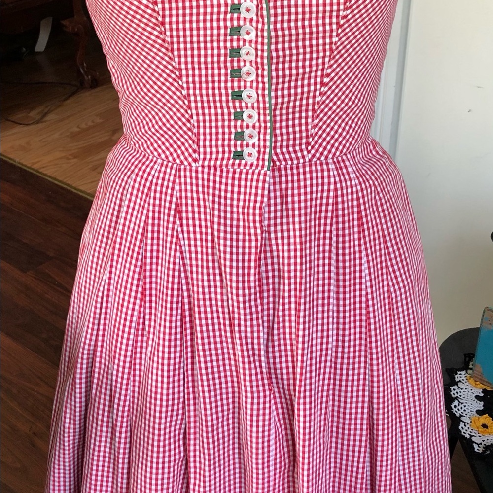 Vintage dirndle dress/pinafore